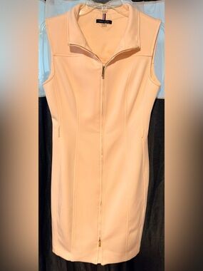 Preloved Tommy Hilfiger Peach Zip-Front Sleeveless Dress